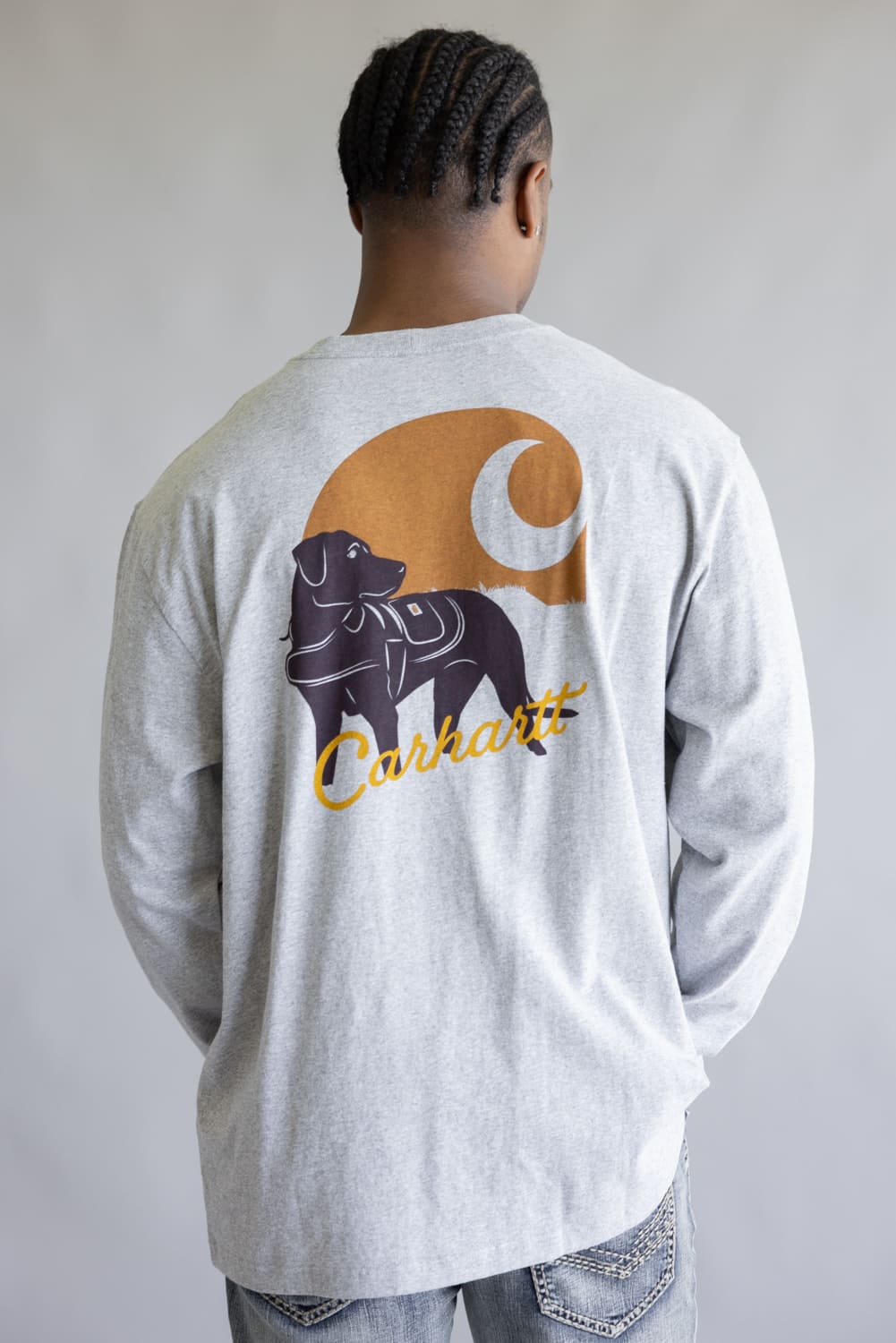 Carhartt Heavyweight Pocket Dog T-Shirt for Men in Gray