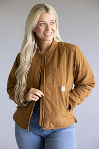 Carhartt Rain Defender Lightweight Insulated Jacket for Women in Carhartt Brown