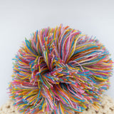 C.C. Crochet Pom Beanie for Women in Multi 