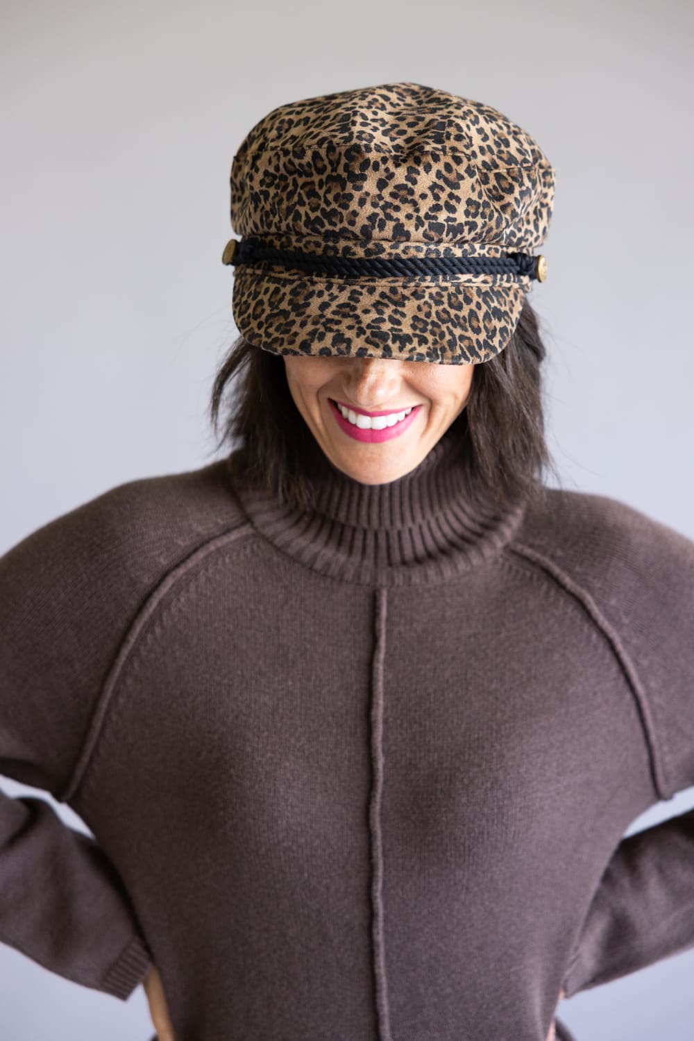 C.C. Newsboy Cap for Women in Leopard
