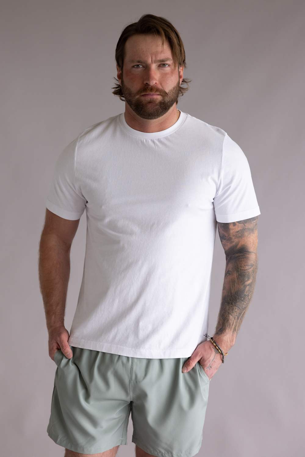 Industrie Classic Crew T-Shirt for Men in White