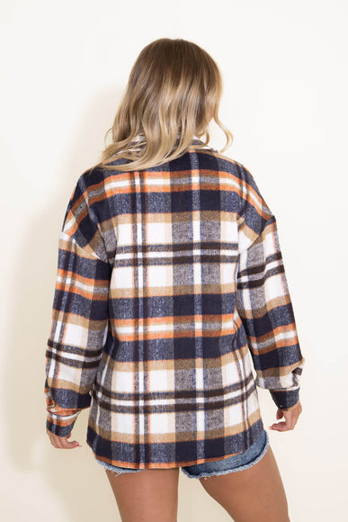 Plaid Oversized Shacket for Women in Taupe