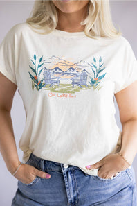 C&C California Lake Camille Tee for Women in White