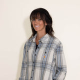 Carhartt Heavyweight Twill Shirt Jacket for Women in White/Blue