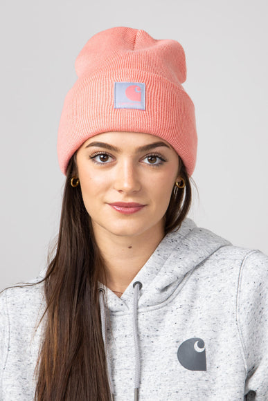 Carhartt Knit Satin Lined Beanies for Women in Aged Coral