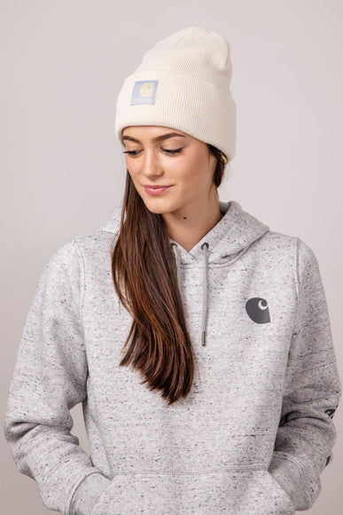 Carhartt Knit Satin Lined Beanies for Women in Oat Milk