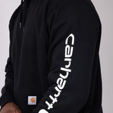 Carhartt Logo Sleeve Graphic Hoodie for Men in Black