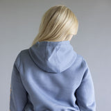 Carhartt Logo Sleeve Midweight Hoodie for Women in Faded Navy