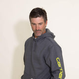 Carhartt Logo Sleeve Graphic Hoodie for Men in Grey