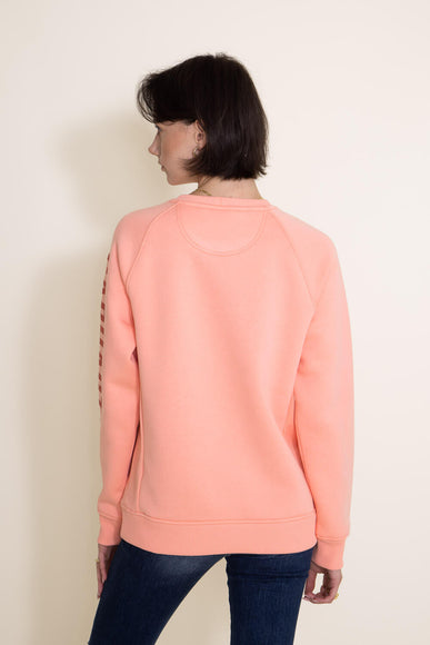 Carhartt Midweight Block Logo Crewneck for Women in Pink