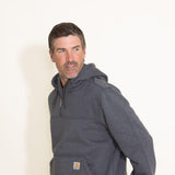 Carhartt Rain Defender Loose Fit Heavyweight 1/4 Zip Hoodie for Men in Carbon Grey