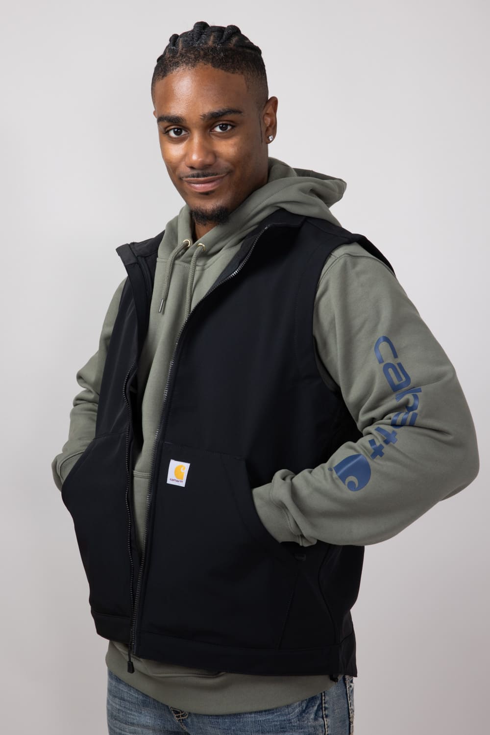 Carhartt Rain Defender Softshell Vest for Men in Black | 106439-N04-BL –  Glik's