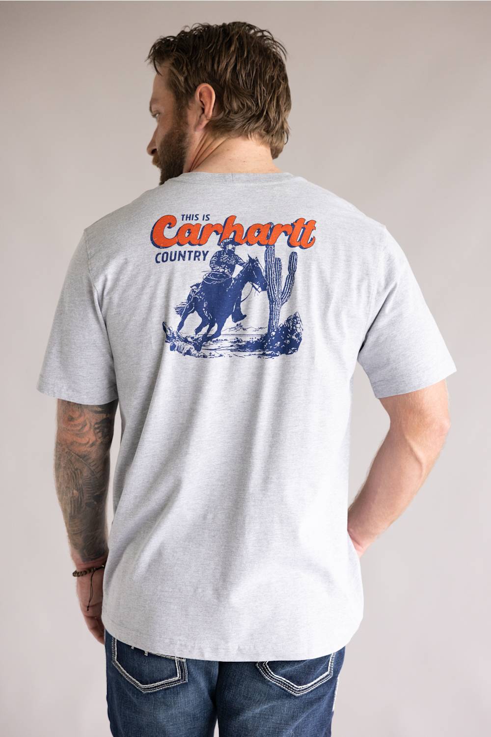 Carhartt Relaxed Horse T-Shirt for Men in Gray | 107292-034-GRAY