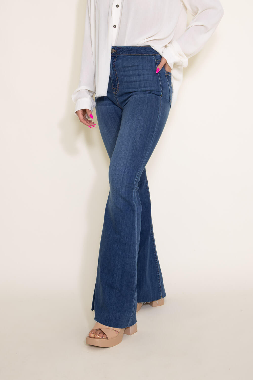 Cello High Rise Super Flare Jeans for Women