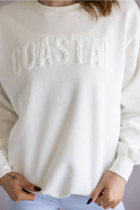 Coastal Fleece Sweatshirt for Women in White