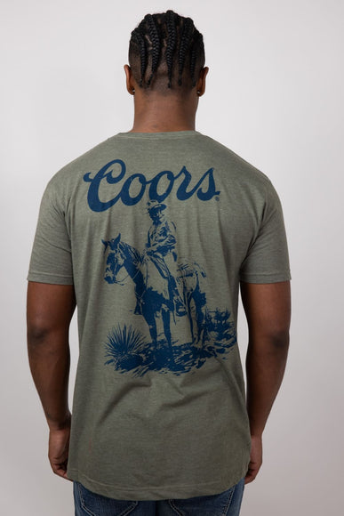 Coors Lone Cowboy T-Shirt for Men in Green