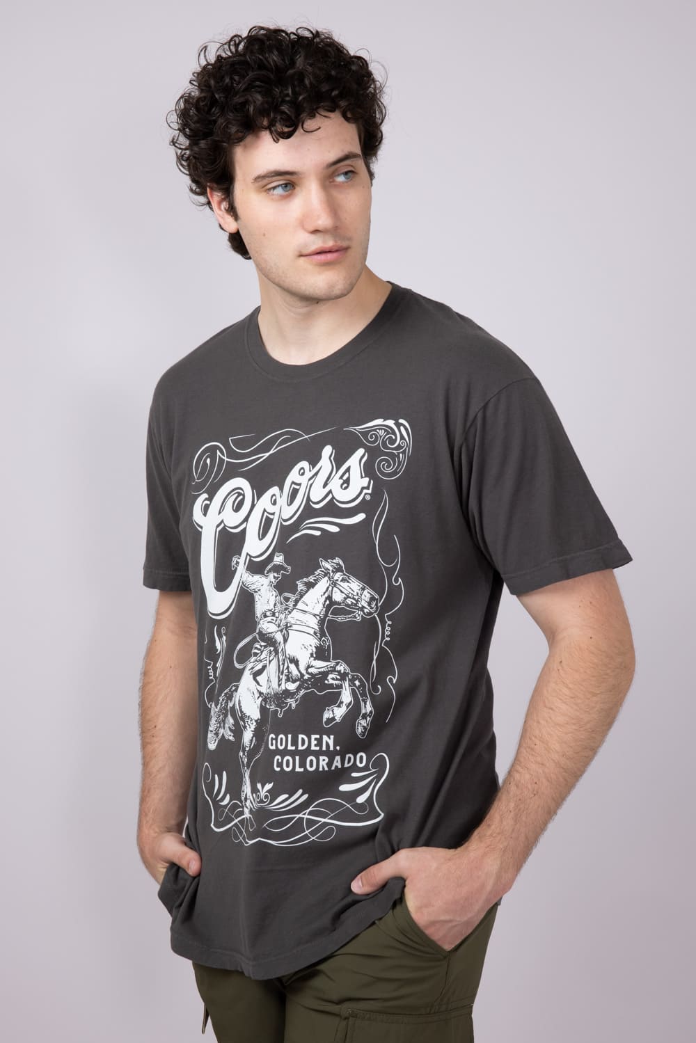 Coors Saddle Rodeo T-Shirt for Men in Grey