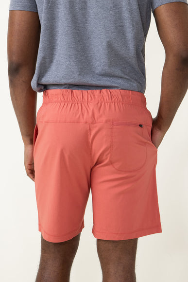 Copper & Oak Tech Pull On Shorts for Men in Red Orange