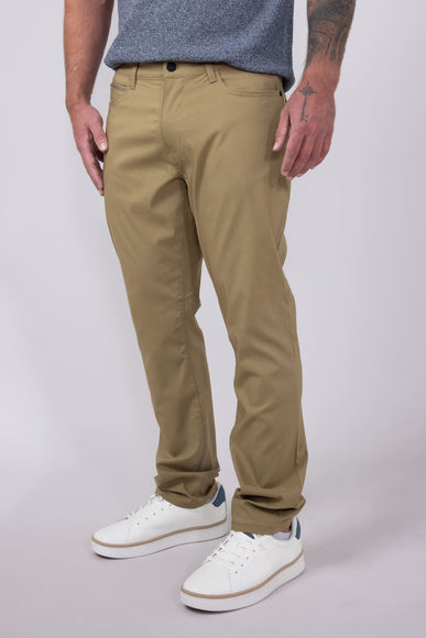 Copper & Oak Faille 5 Pocket Pants for Men in Khaki