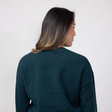Crewneck Sweater for Women in Dark Green