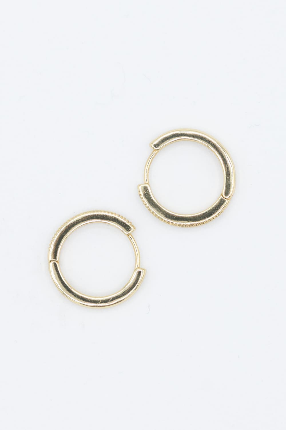 Cubic Zirconia Huggie Hoop Earrings for Women in Gold
