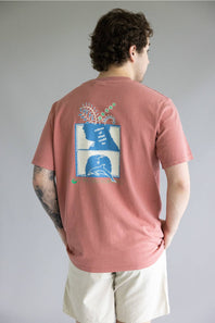 Rhythm Echoes Vintage T-Shirt for Men in Dusty Rose