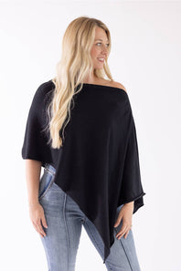 Kerisma Eden II Poncho Top for Women in Black