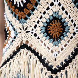 Elan Crochet Fringe Tank Top for Women in Natural