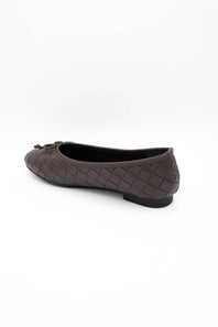 Berness Elise Woven Ballet Flats  Brown