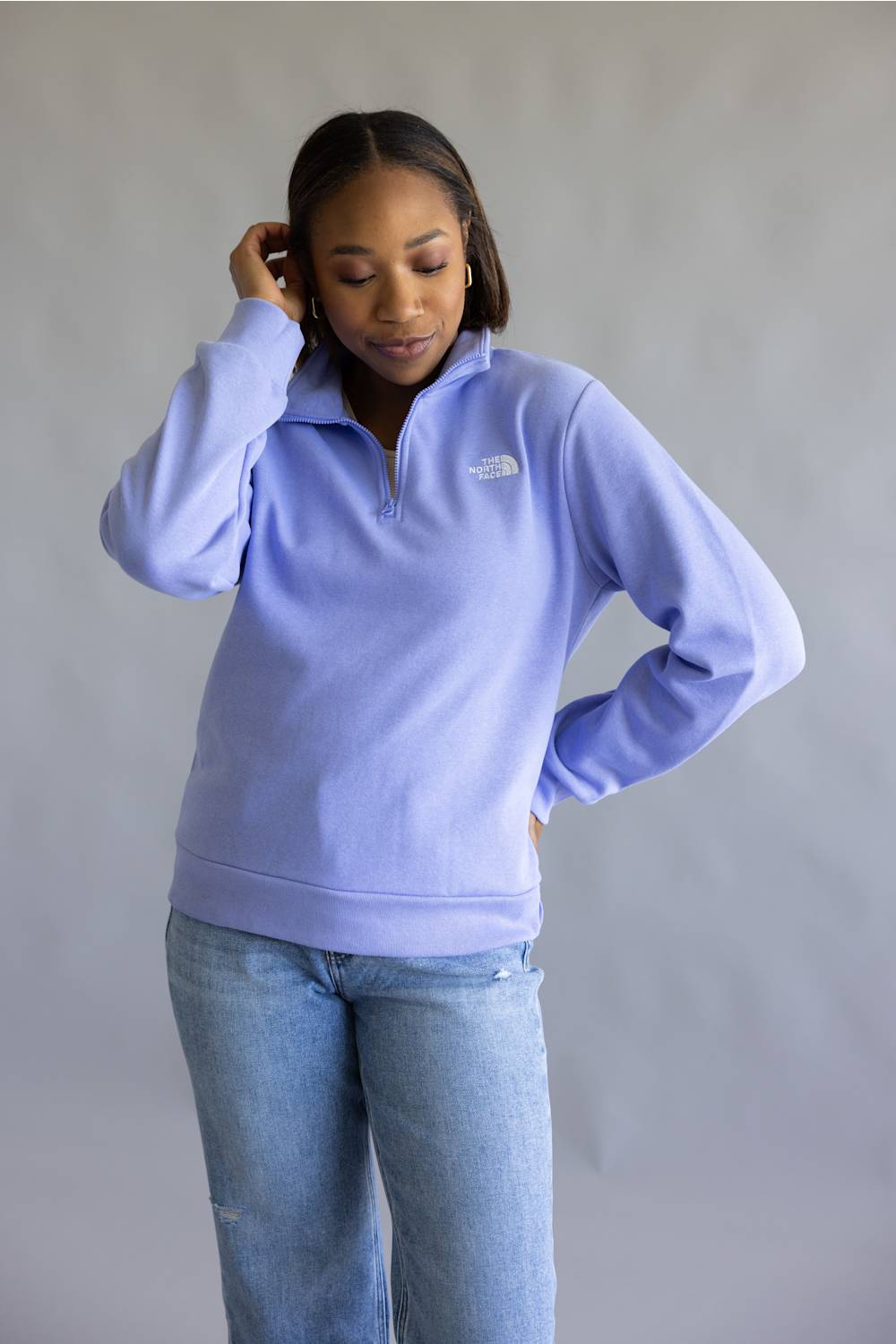 The North Face Evolution ¼ Zip for Women in Periwinkle Glow