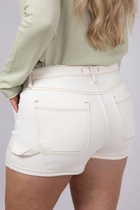 Eunina Lulu Denim Shorts for Women in White