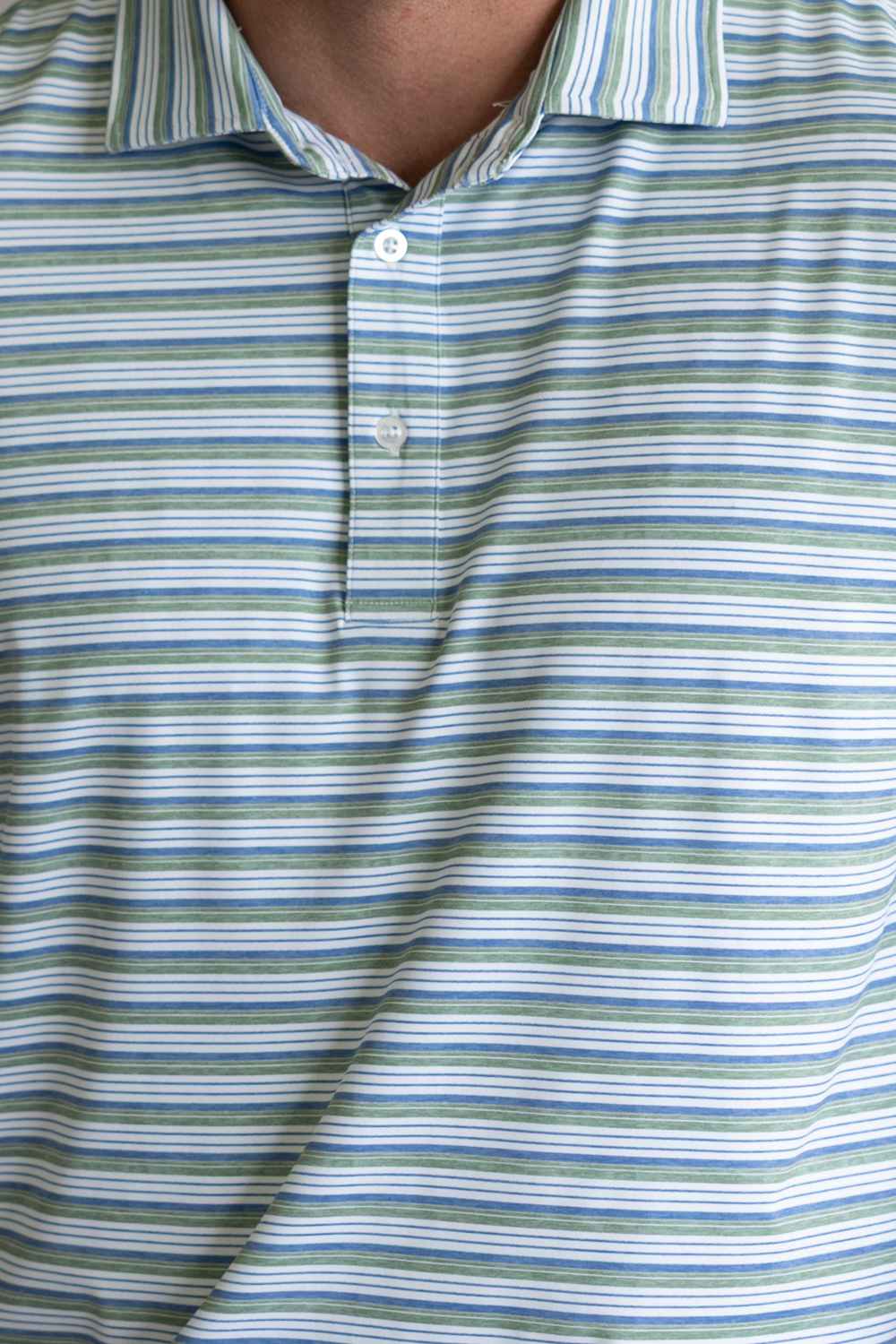 1897 Legends Striped Polo for Men in Green Blue