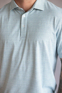 1897 Legends Geo Polo for Men in Olive Blue