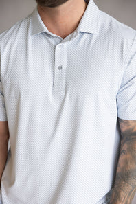 1897 Legends Geometric Polo for Men in Silver