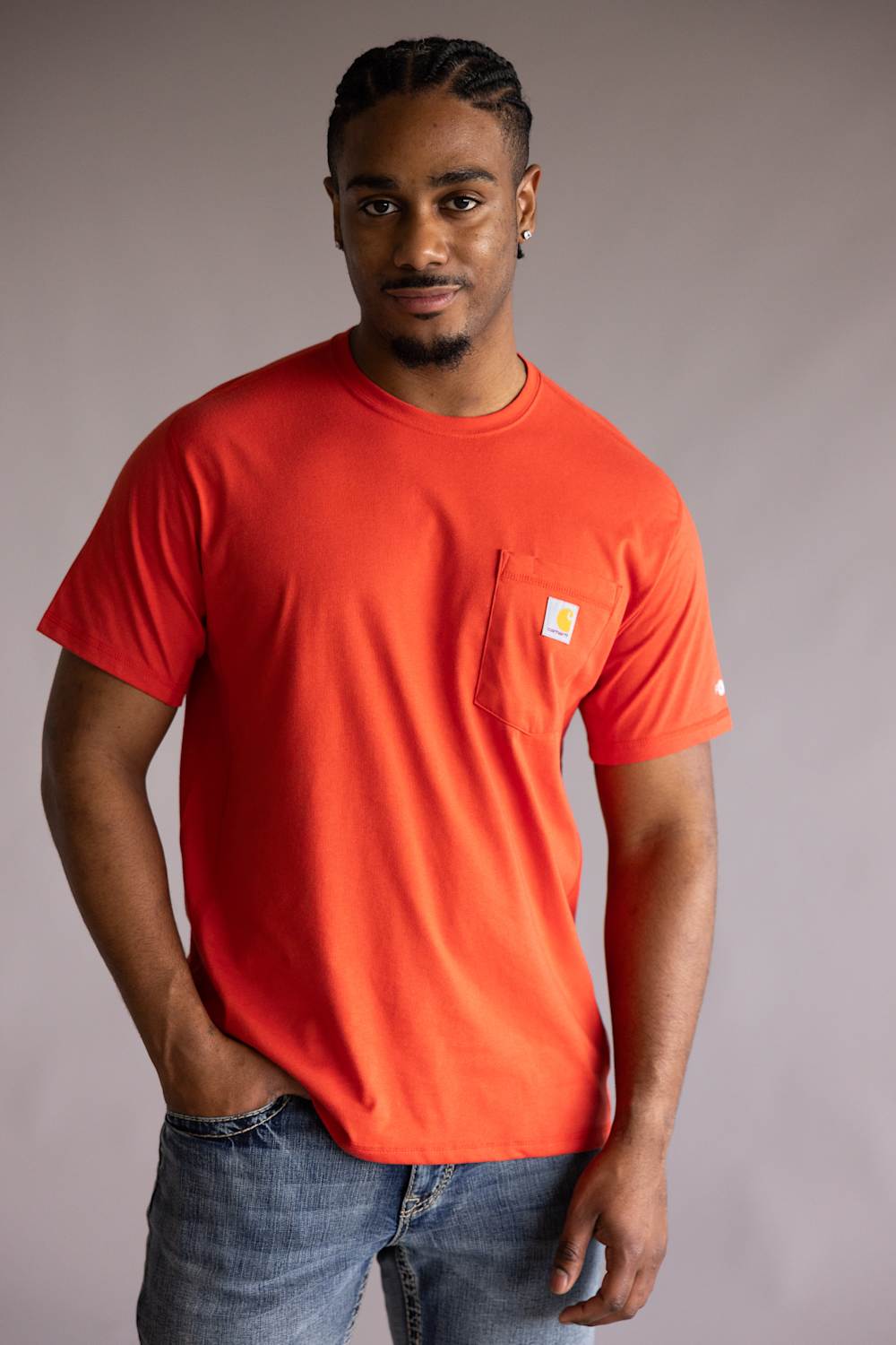 Carhartt Force Pocket T-Shirt for Men in Atomic Red