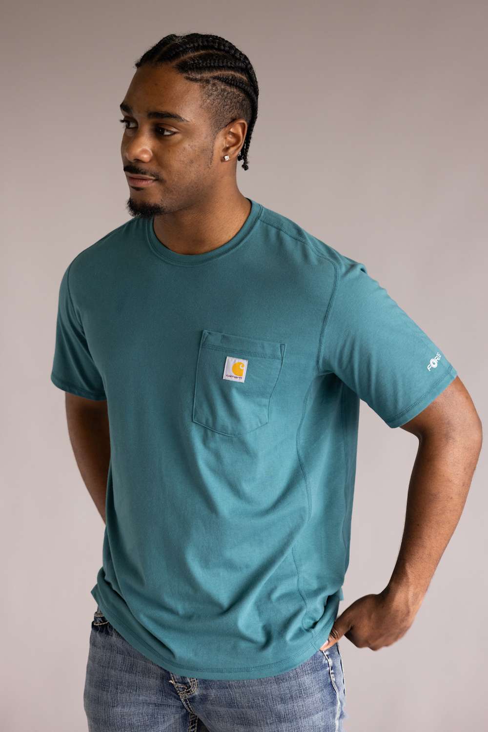 Carhartt Force Pocket T-Shirt for Men in Dark Teal