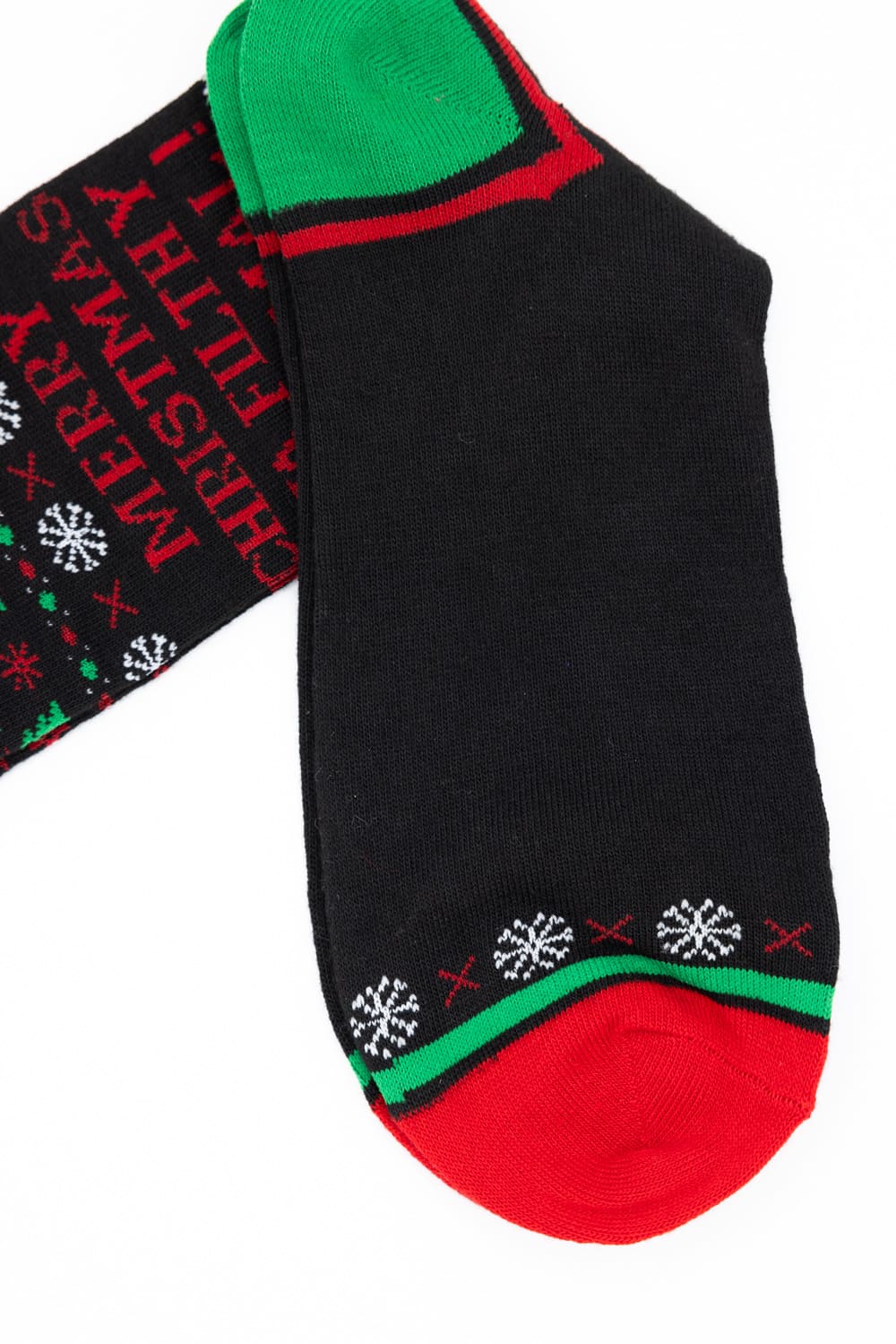 Filthy Animal Crew Socks for Men in Black