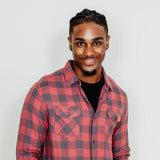 Flag & Anthem Belhaven Double Layer Plaid Shirt for Men in Red Black