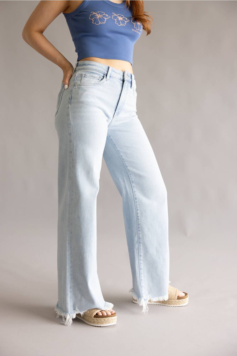 Flying Monkey High Rise Wide Leg Jeans for Women
