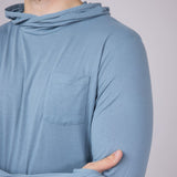 Free Fly Bamboo Lightweight Hoodie for Men in Blue Fog