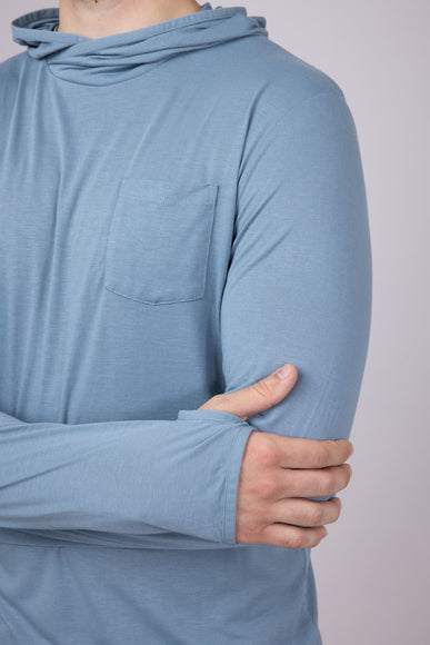 Free Fly Bamboo Lightweight Hoodie for Men in Blue Fog