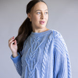 Free People Frankie Cable Sweater for Women in Blue