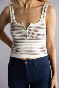 Free People Intimately Striped Simply Soft Cami for Women in Canyon Sunset