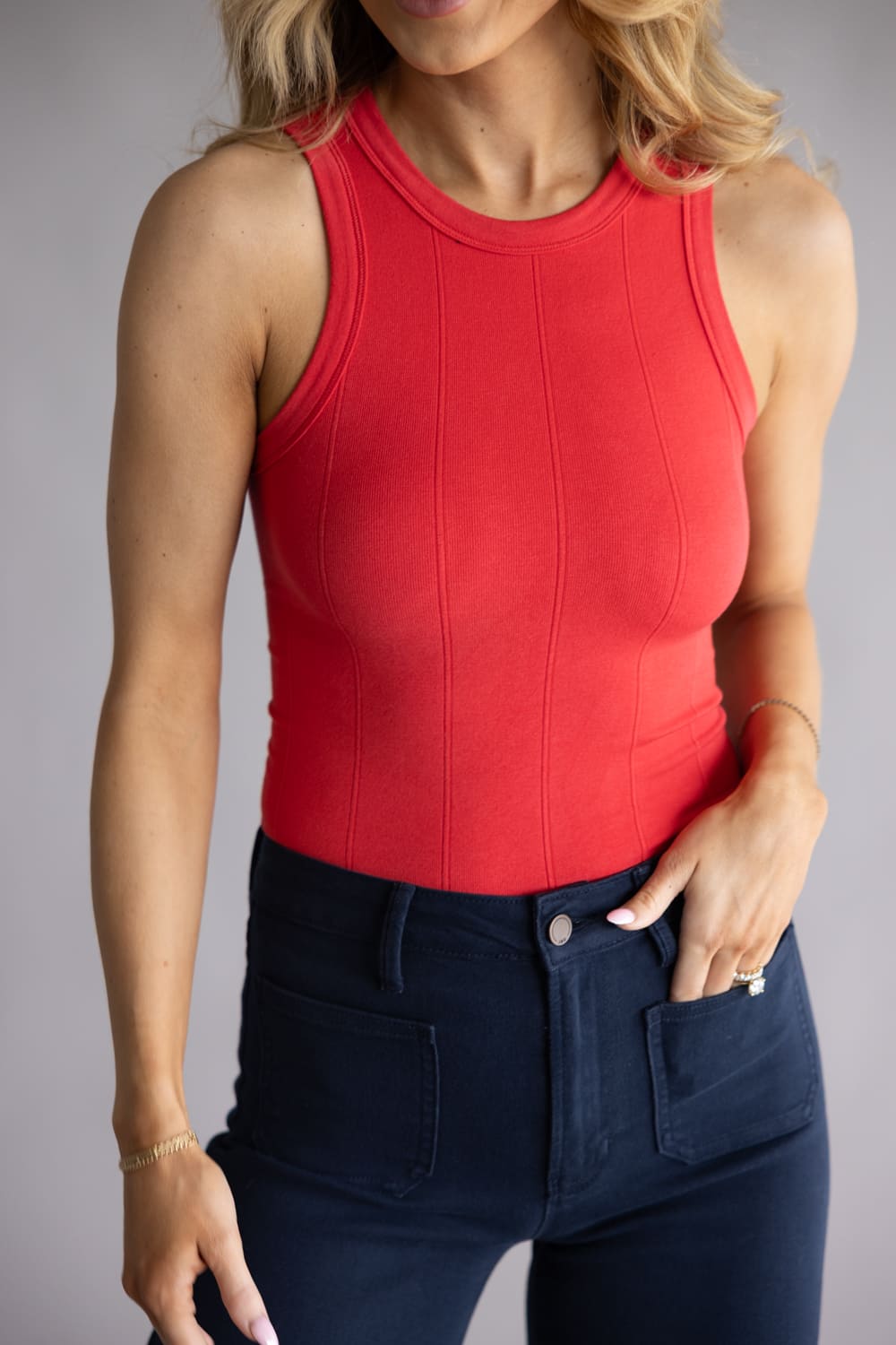 Free People Intimates So Soft Seamless Modal Tank for Women in Atlas Red
