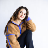 FP Movement Mountain High ½ Zip Fleece for Women in Twig Brown