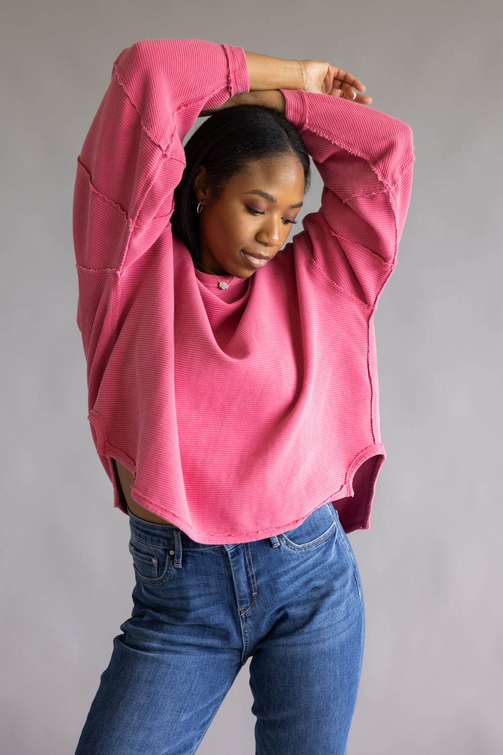 Free People We The Free Total Eclipse Tee for Women in Hibiscus Pop