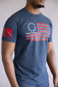 Grunt Style Declaration T-Shirt for Men in Midnight Navy