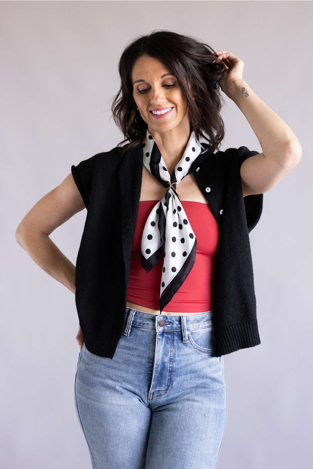 Geometric Scarf Ring for Women in Gold