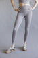 Gingham High-Rise Leggings for Women in Brown/White