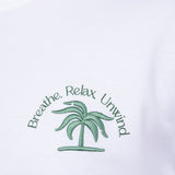 Green Palm Tree T-Shirt for Men in Off White